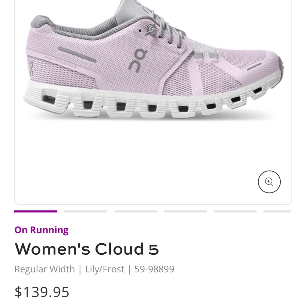 ON women’s Cloud 5 size 9.5 Women’s